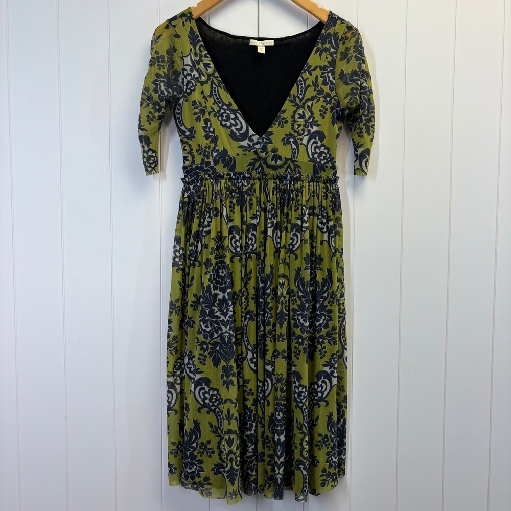 Weston Wear Fairy Grunge Floral Nylon Mesh Midi Dress Women Medium Indie Mod
